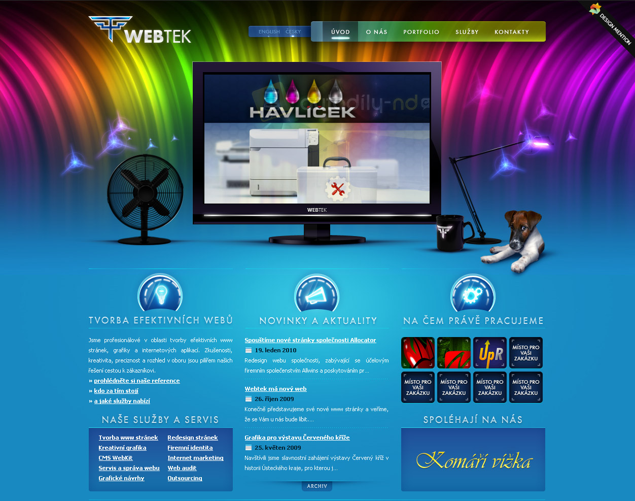 Webtek - Czech web design studio with colorful and unique eye catching design ( 25 Beautiful Portfolio Website Designs?nid=8241 )